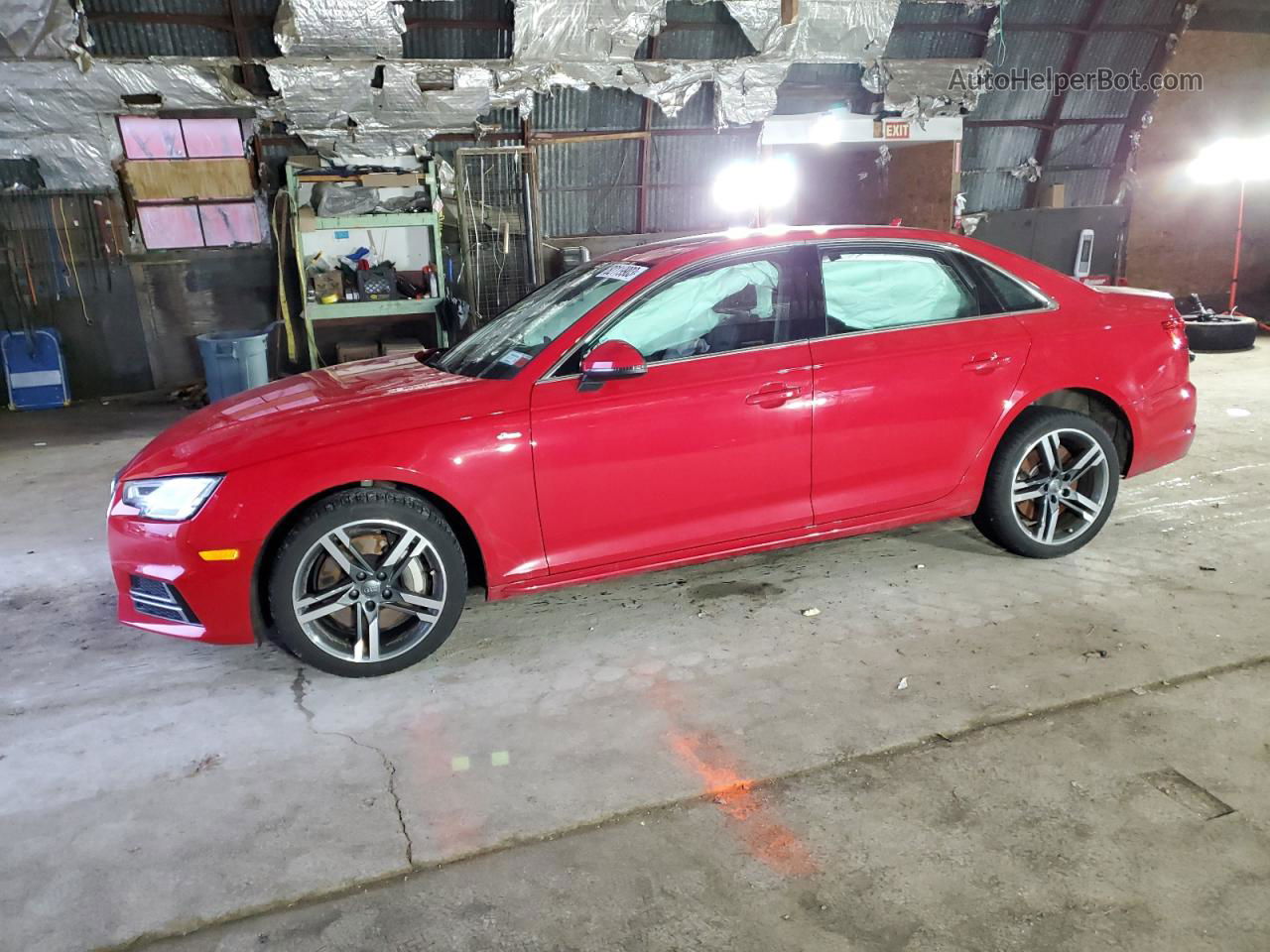 2017 Audi A4 Premium Plus Red vin: WAUENAF43HN066402