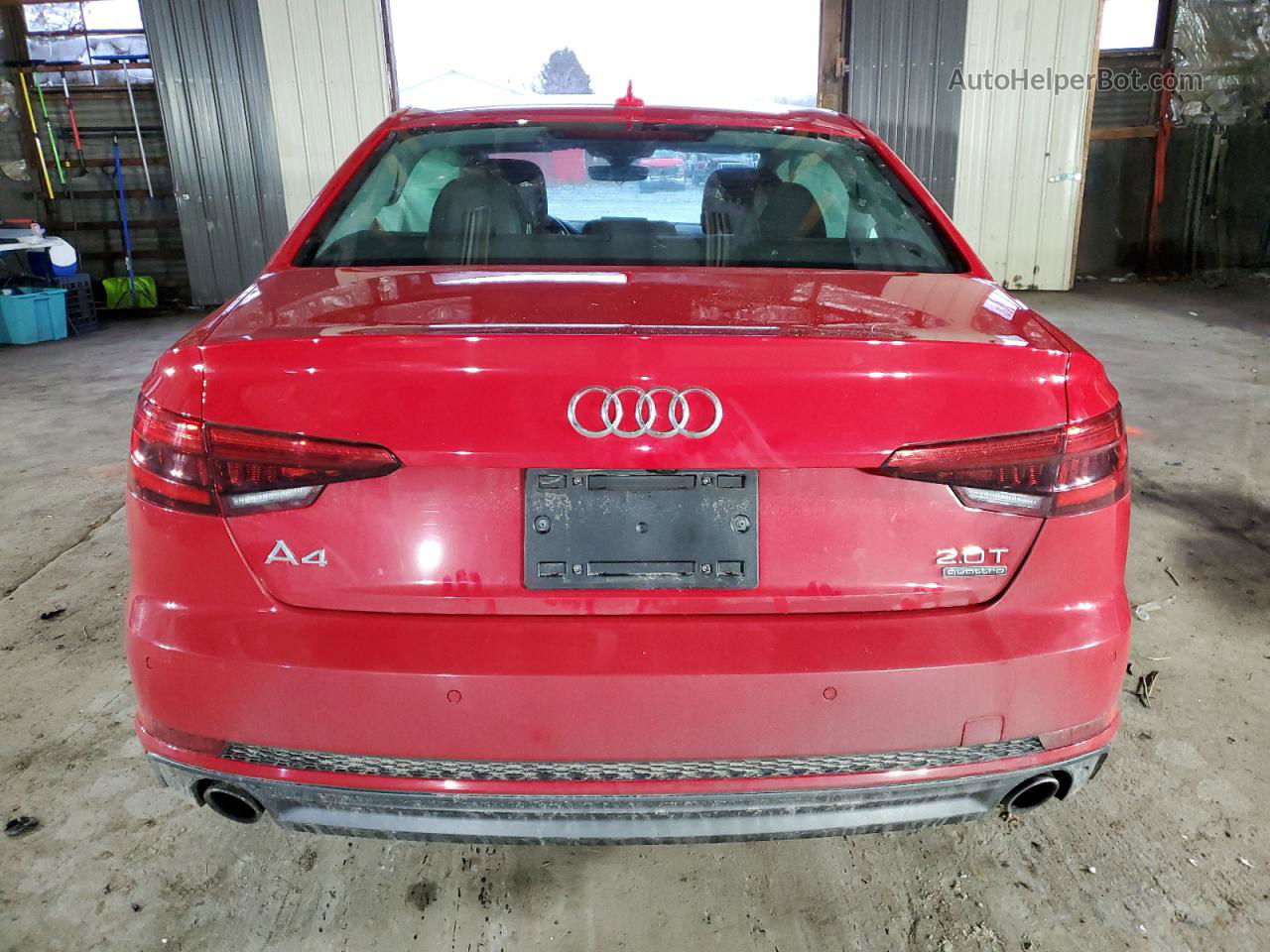 2017 Audi A4 Premium Plus Red vin: WAUENAF43HN066402