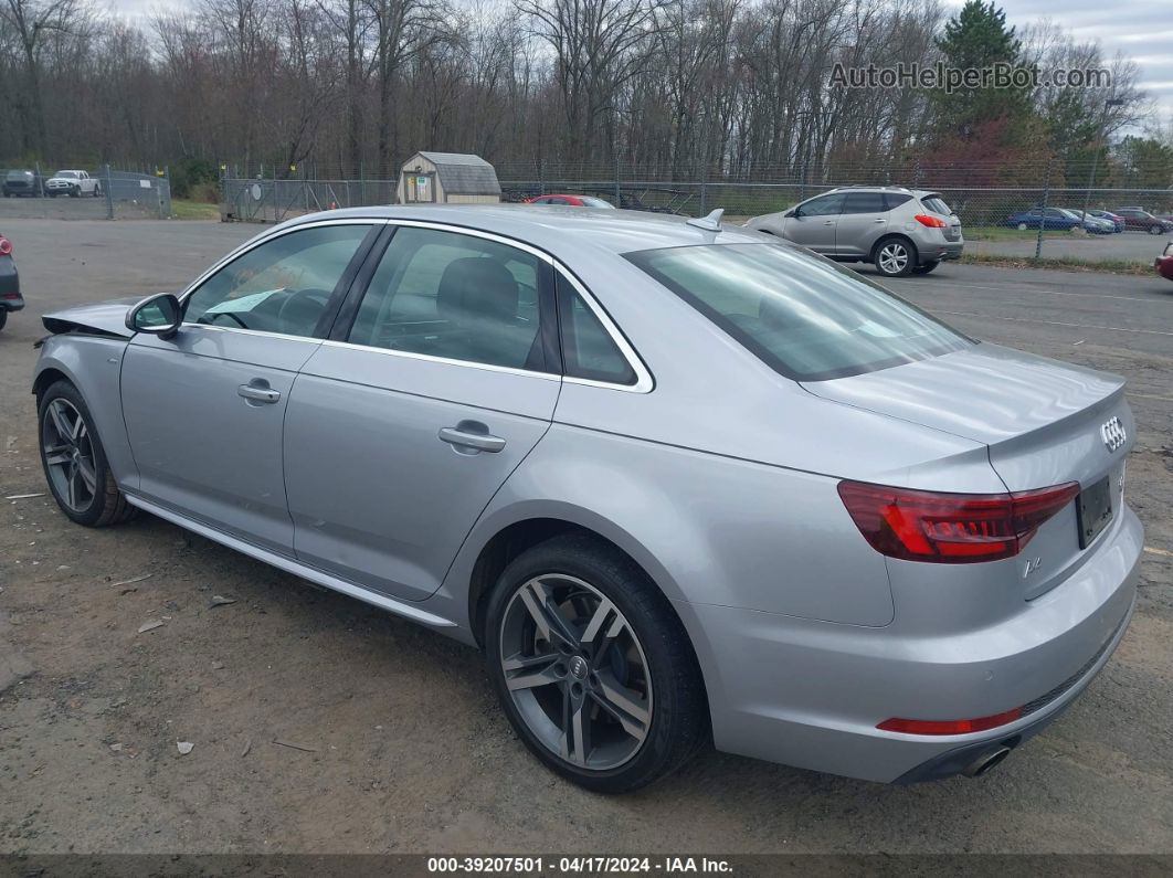 2018 Audi A4 2.0t Premium/2.0t Tech Premium Silver vin: WAUENAF43JA021814