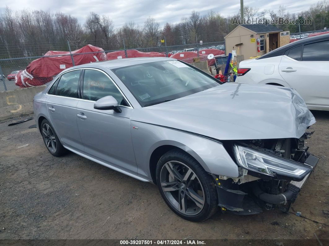 2018 Audi A4 2.0t Premium/2.0t Tech Premium Silver vin: WAUENAF43JA021814