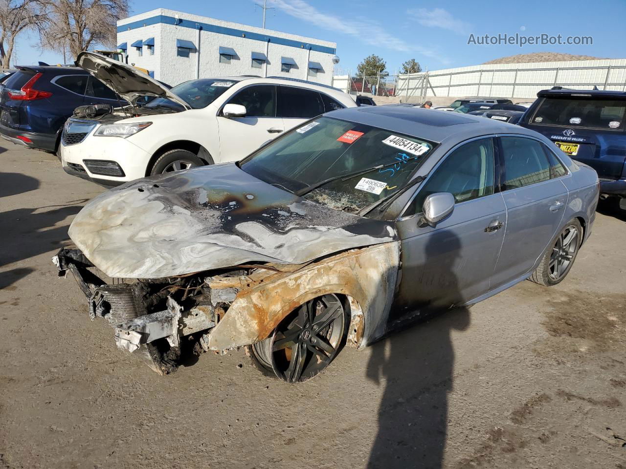 2018 Audi A4 Premium Plus Silver vin: WAUENAF43JA161460