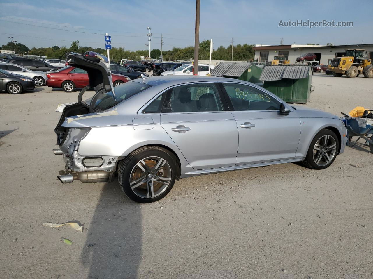 2018 Audi A4 Premium Plus Gray vin: WAUENAF43JA180882