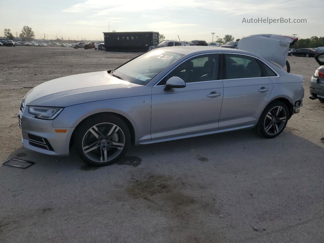 2018 Audi A4 Premium Plus Gray vin: WAUENAF43JA180882