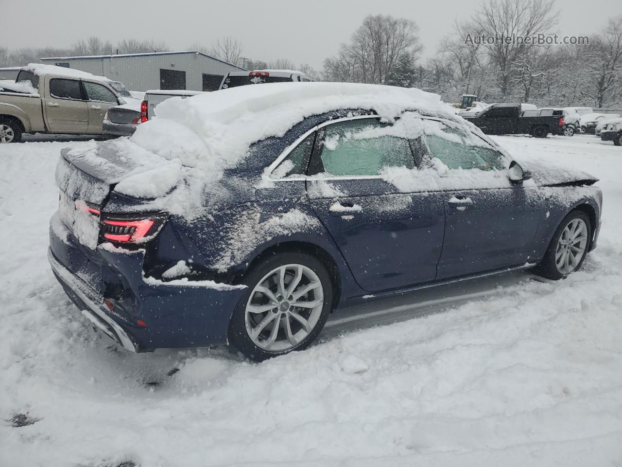 2019 Audi A4 Premium Plus Blue vin: WAUENAF43KA025248