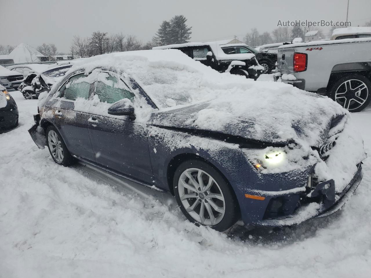 2019 Audi A4 Premium Plus Blue vin: WAUENAF43KA025248