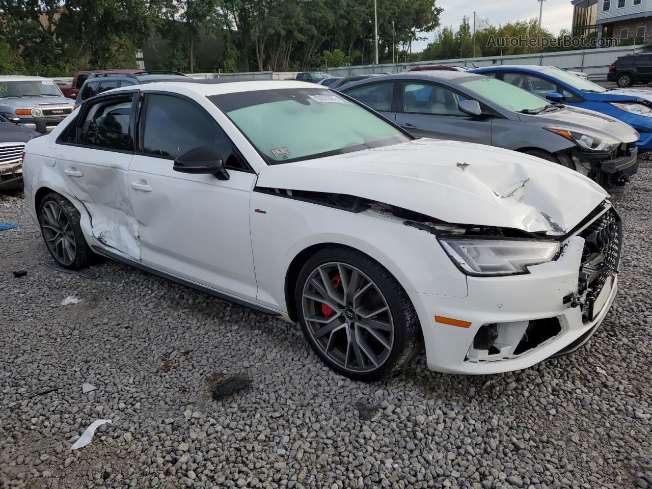 2019 Audi A4 Premium Plus White vin: WAUENAF43KA079987