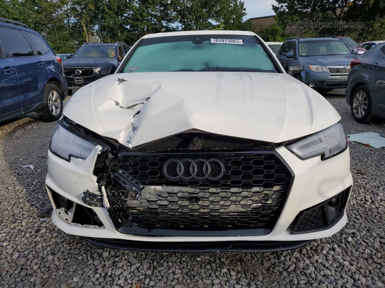 2019 Audi A4 Premium Plus White vin: WAUENAF43KA079987