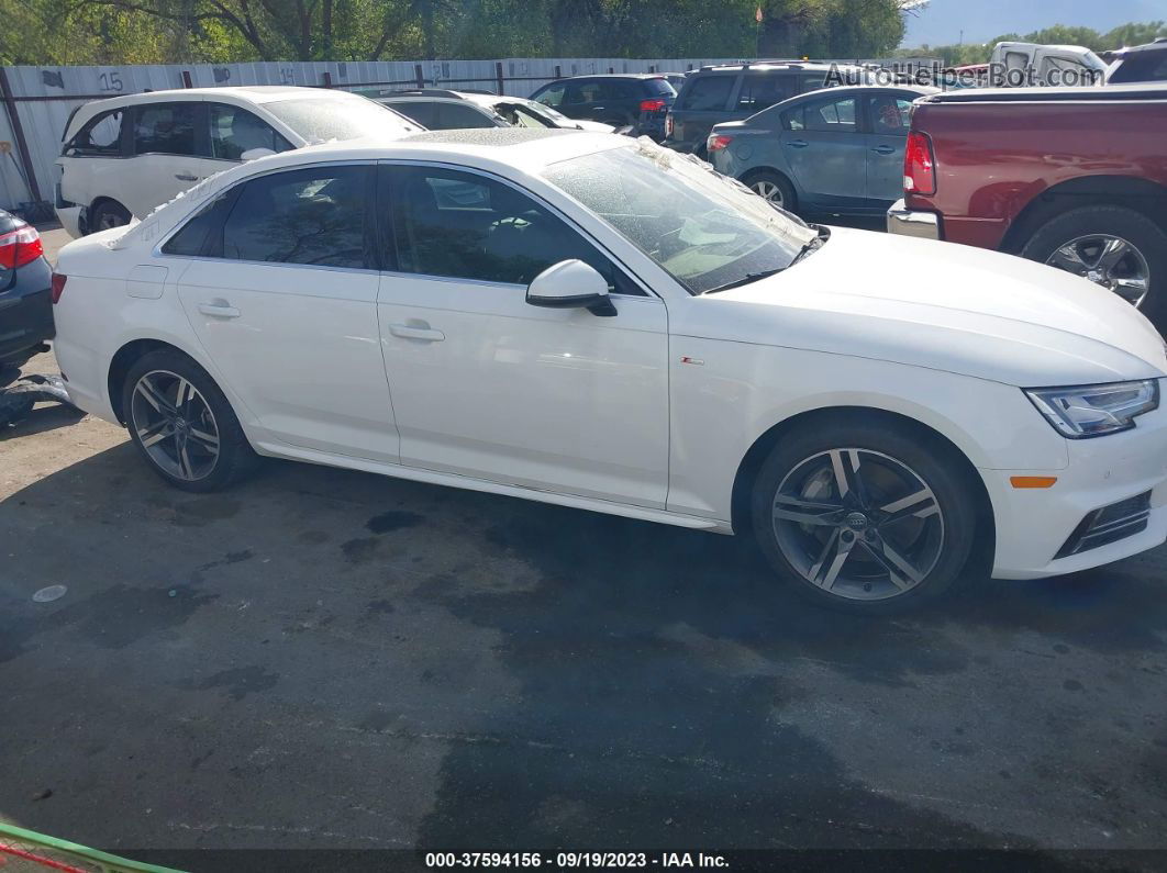 2017 Audi A4 2.0t Premium White vin: WAUENAF44HN036602