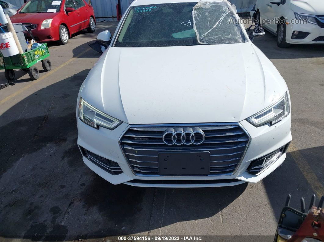 2017 Audi A4 2.0t Premium White vin: WAUENAF44HN036602