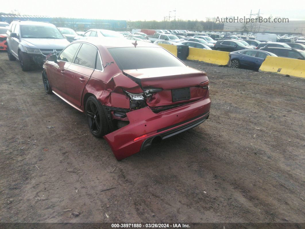 2018 Audi A4 2.0t Premium/2.0t Tech Premium Red vin: WAUENAF44JA026505