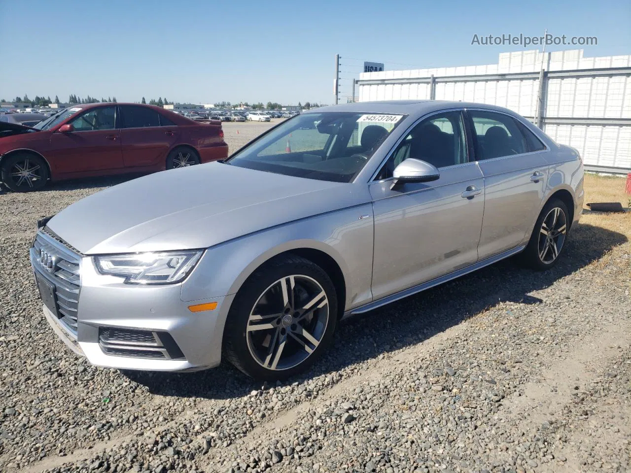 2018 Audi A4 Premium Plus Silver vin: WAUENAF44JA064929