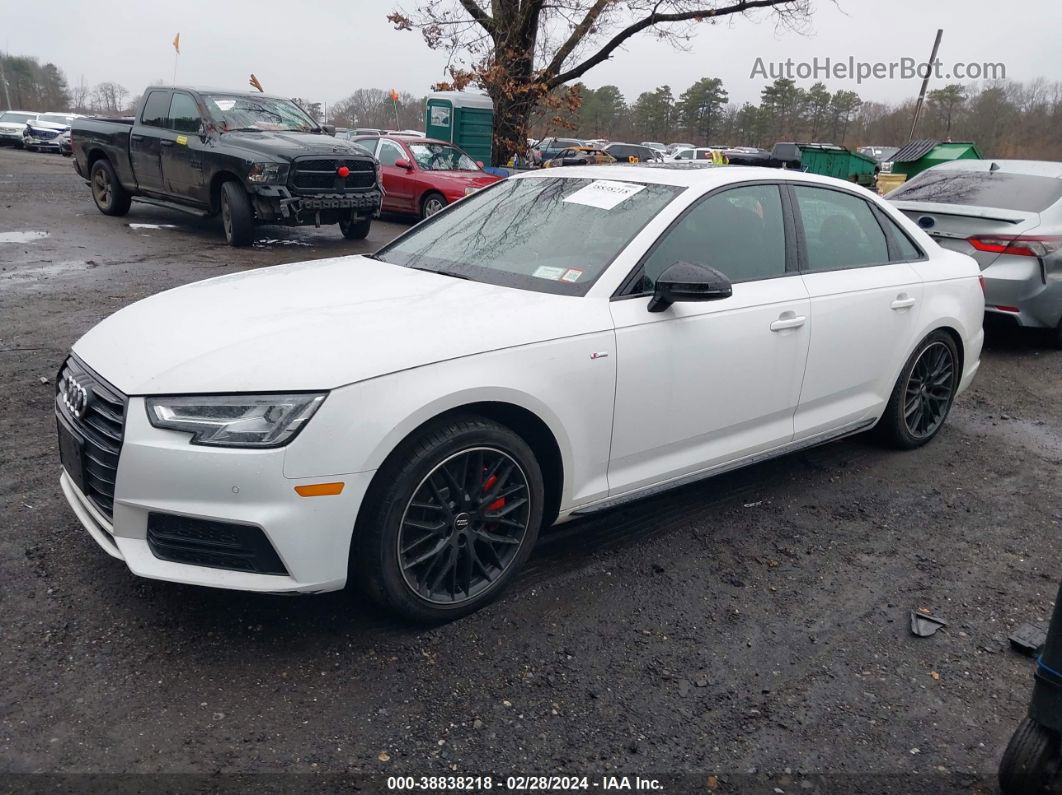 2018 Audi A4 2.0t Premium/2.0t Tech Premium White vin: WAUENAF44JA084341