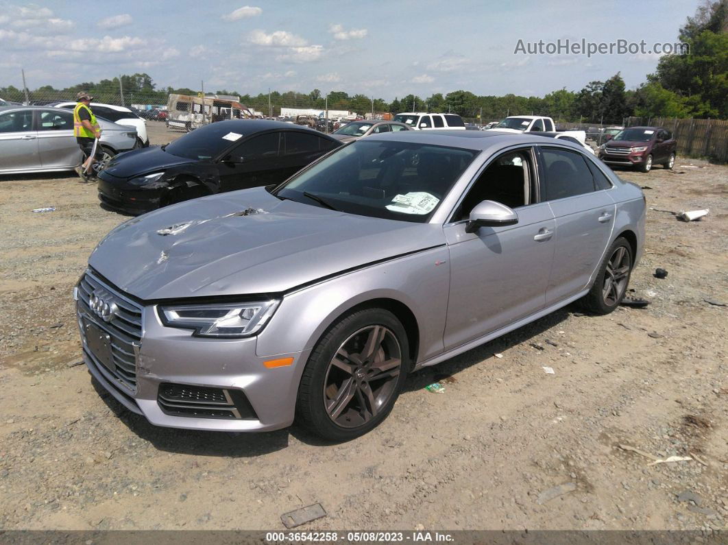 2018 Audi A4 Premium Plus Silver vin: WAUENAF44JA110677