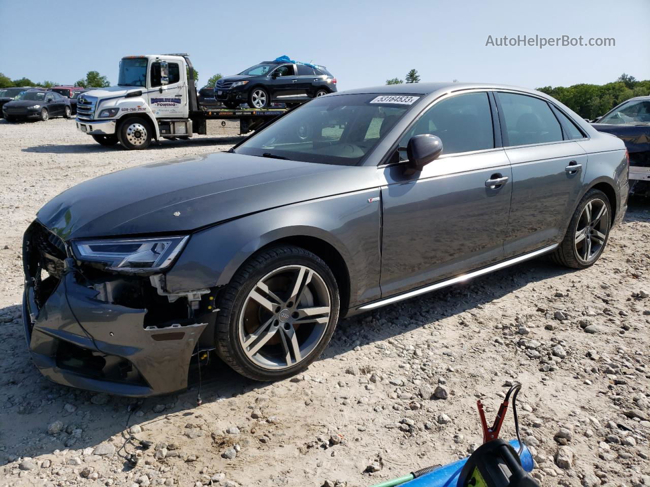 2018 Audi A4 Premium Plus Gray vin: WAUENAF44JA141508