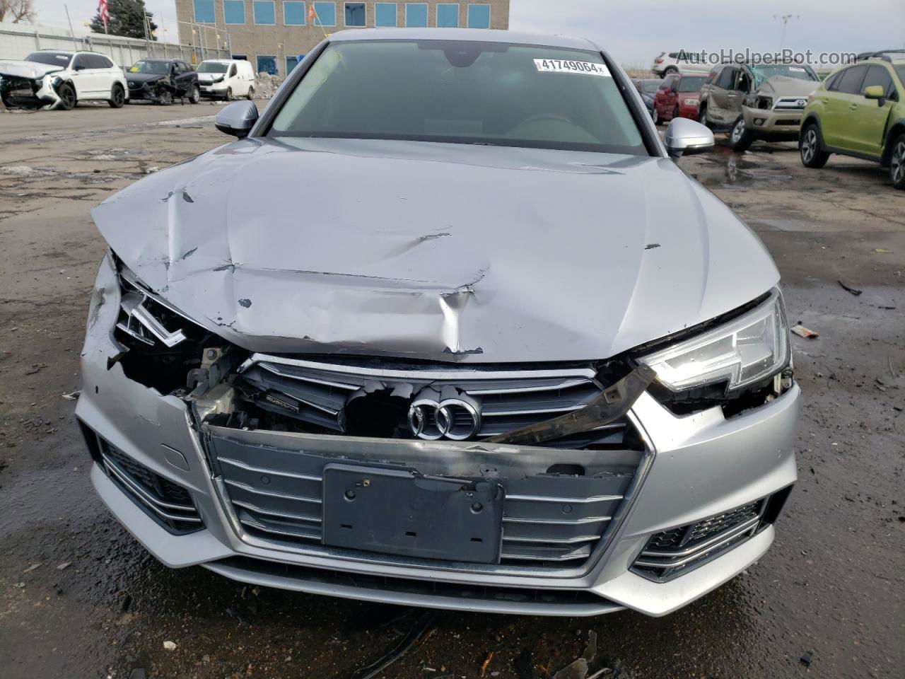 2018 Audi A4 Premium Plus Silver vin: WAUENAF44JA157658