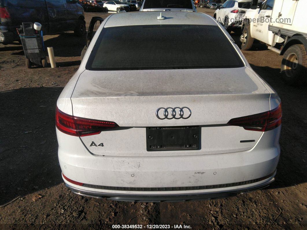 2019 Audi A4 45 Premium White vin: WAUENAF44KA037750