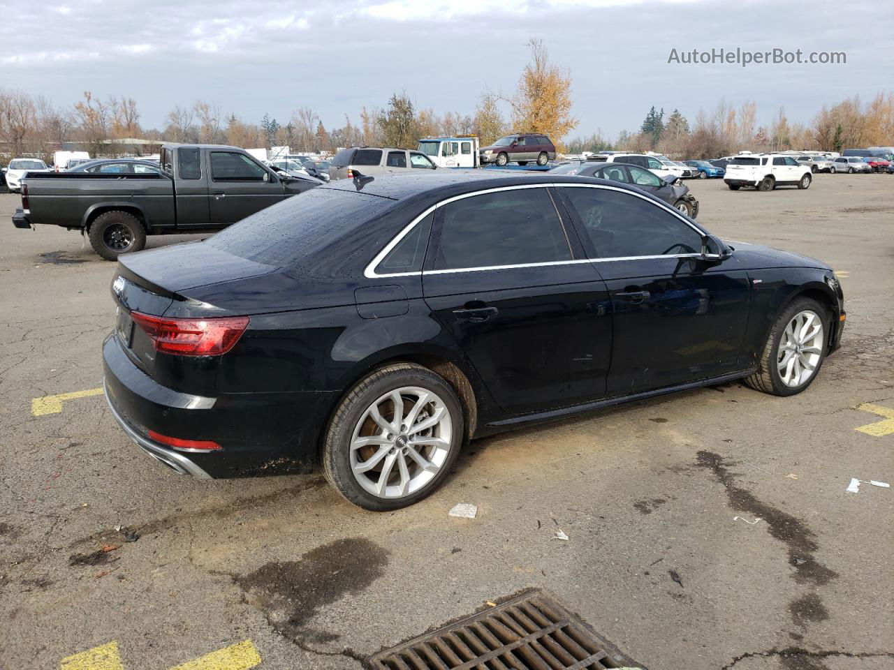 2019 Audi A4 Premium Plus Black vin: WAUENAF44KN008077