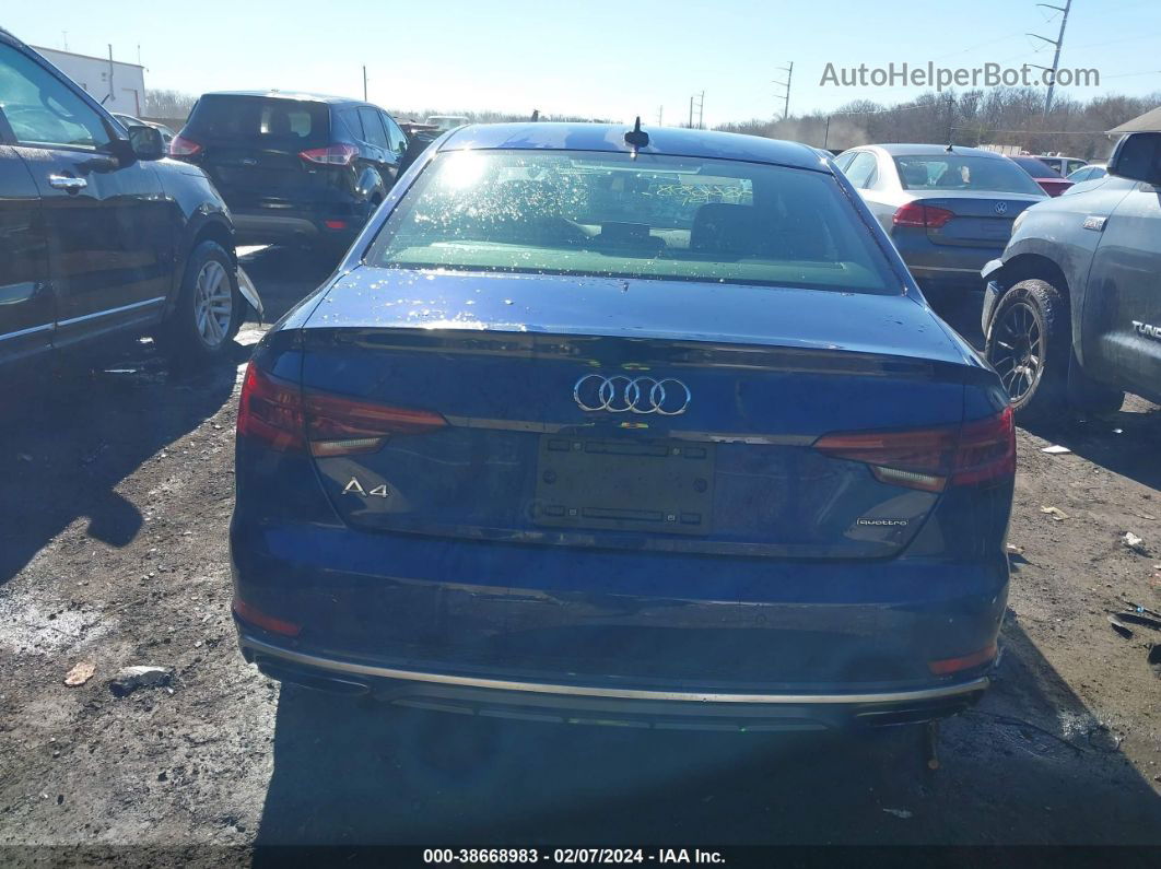 2019 Audi A4 45 Premium Blue vin: WAUENAF44KN011433