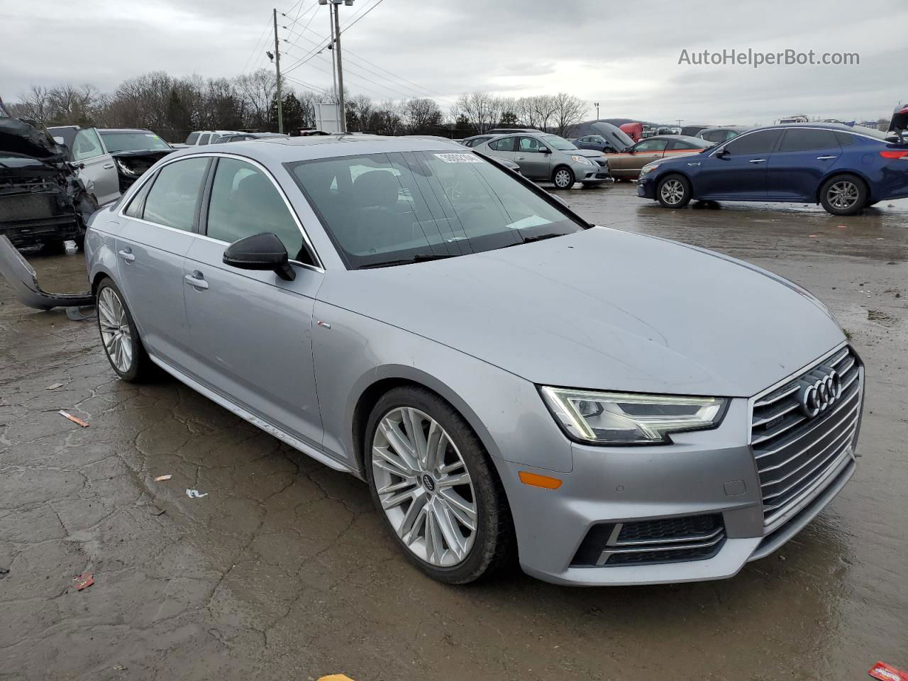 2017 Audi A4 Premium Plus Silver vin: WAUENAF45HN030338