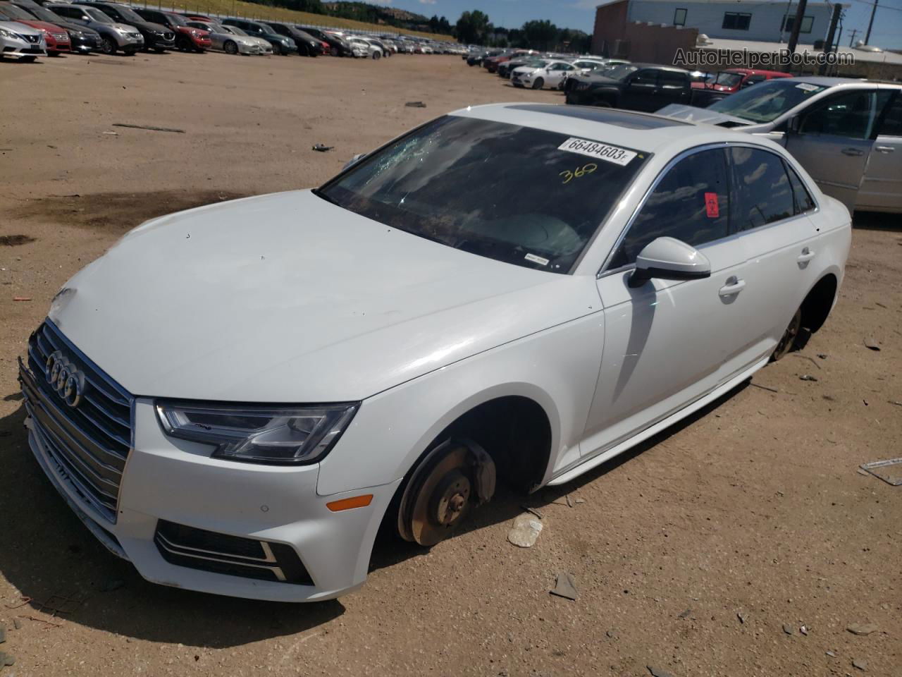 2017 Audi A4 Premium Plus White vin: WAUENAF45HN031070