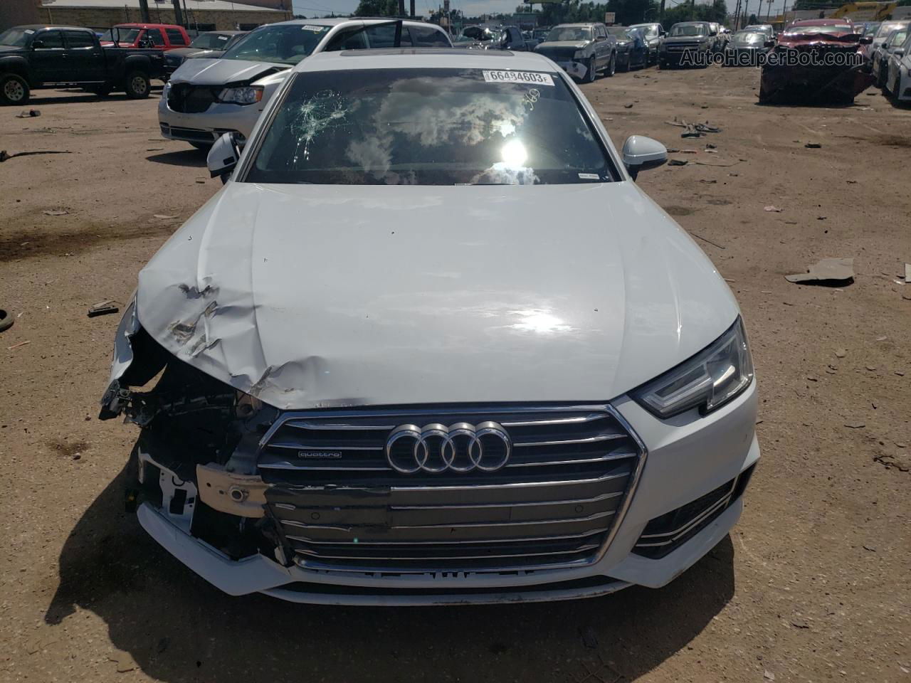 2017 Audi A4 Premium Plus White vin: WAUENAF45HN031070