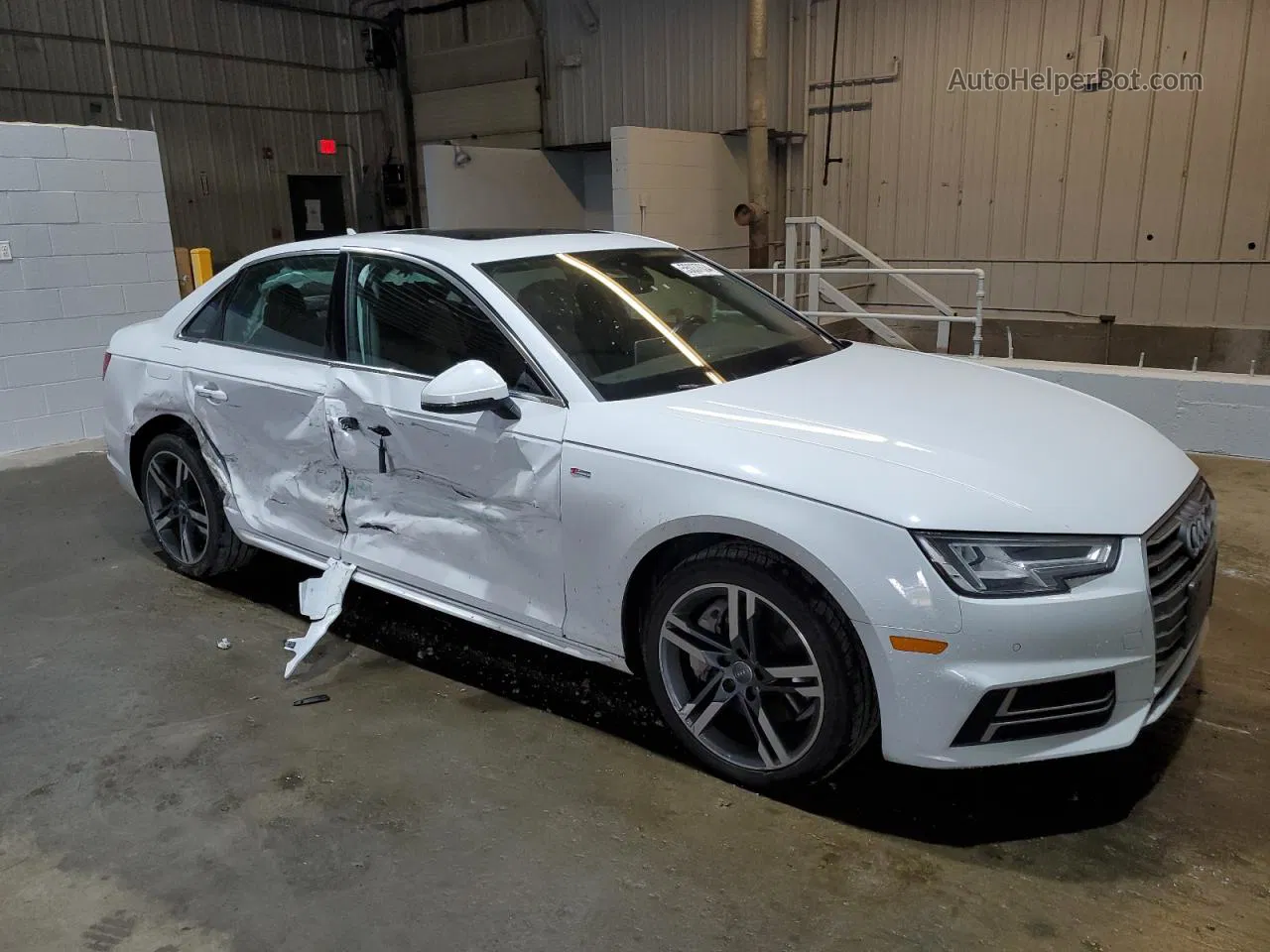 2017 Audi A4 Premium Plus White vin: WAUENAF45HN033546