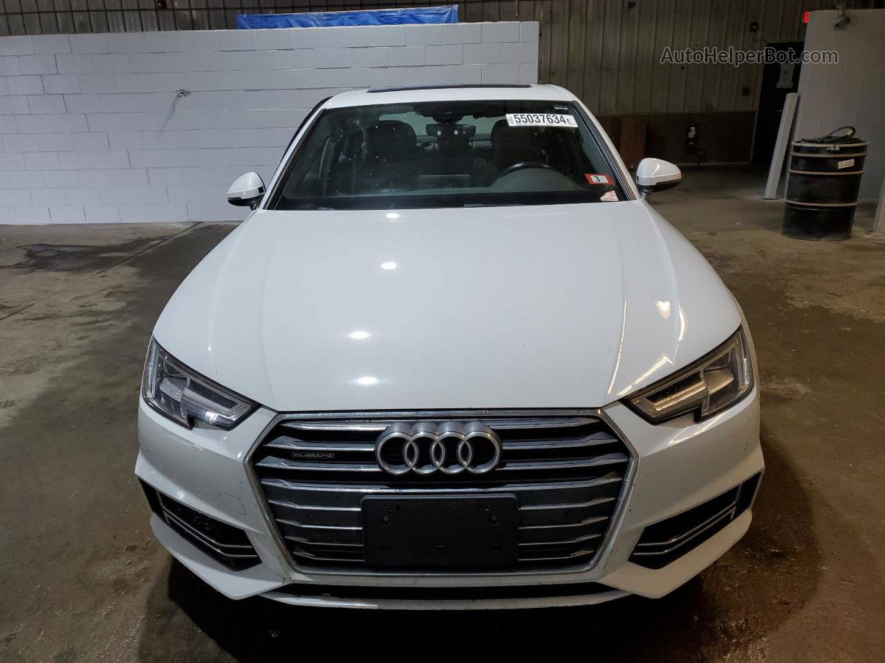 2017 Audi A4 Premium Plus White vin: WAUENAF45HN033546