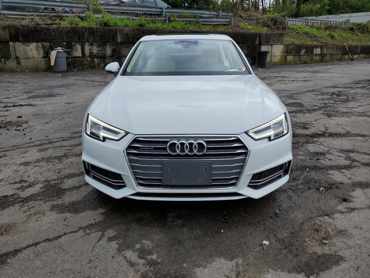 2017 Audi A4 Premium Plus White vin: WAUENAF45HN035149