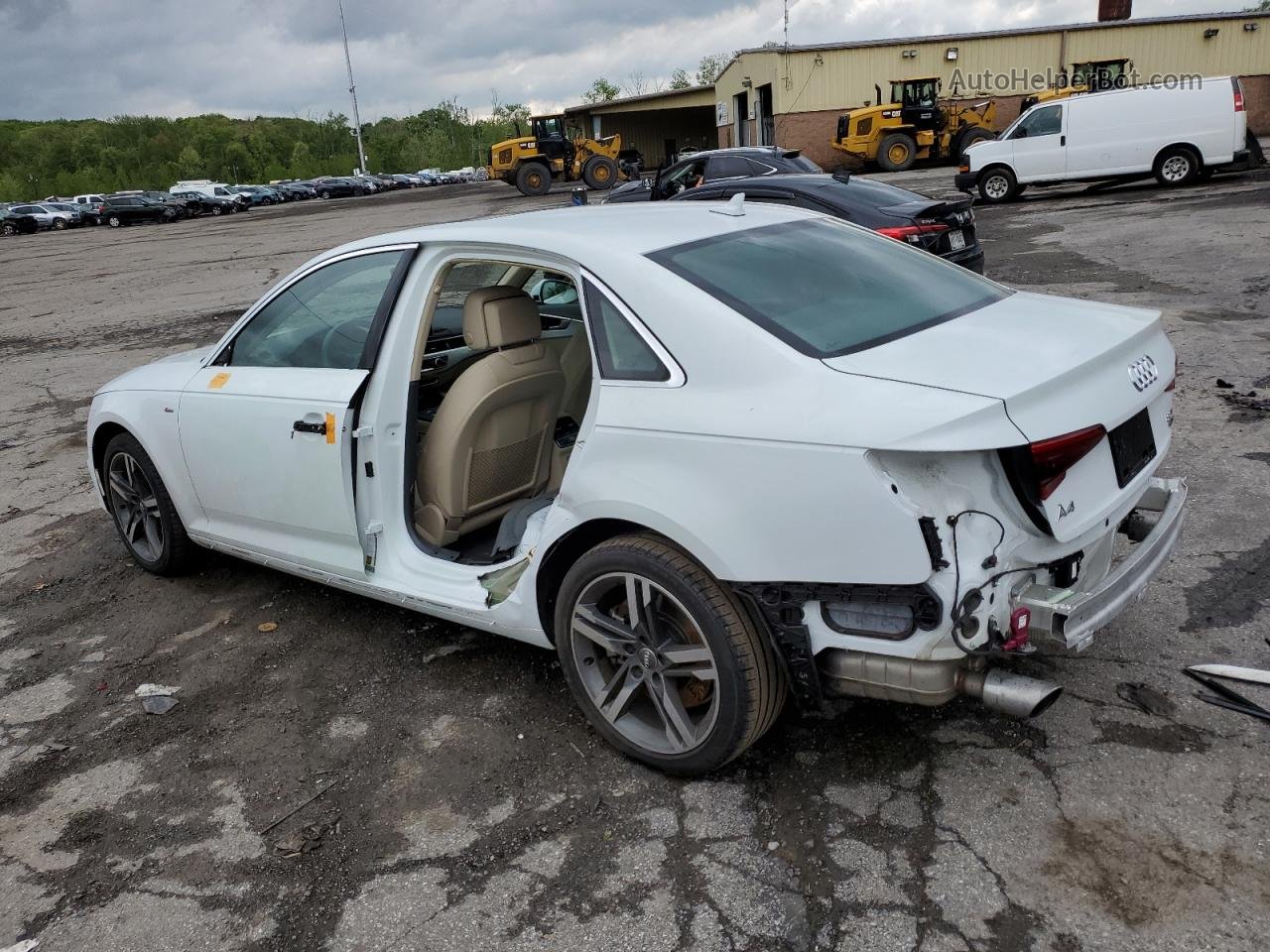 2017 Audi A4 Premium Plus White vin: WAUENAF45HN035149