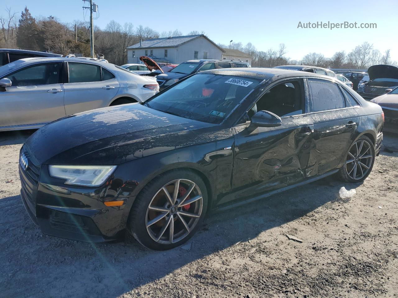 2018 Audi A4 Premium Plus Черный vin: WAUENAF45JA059075