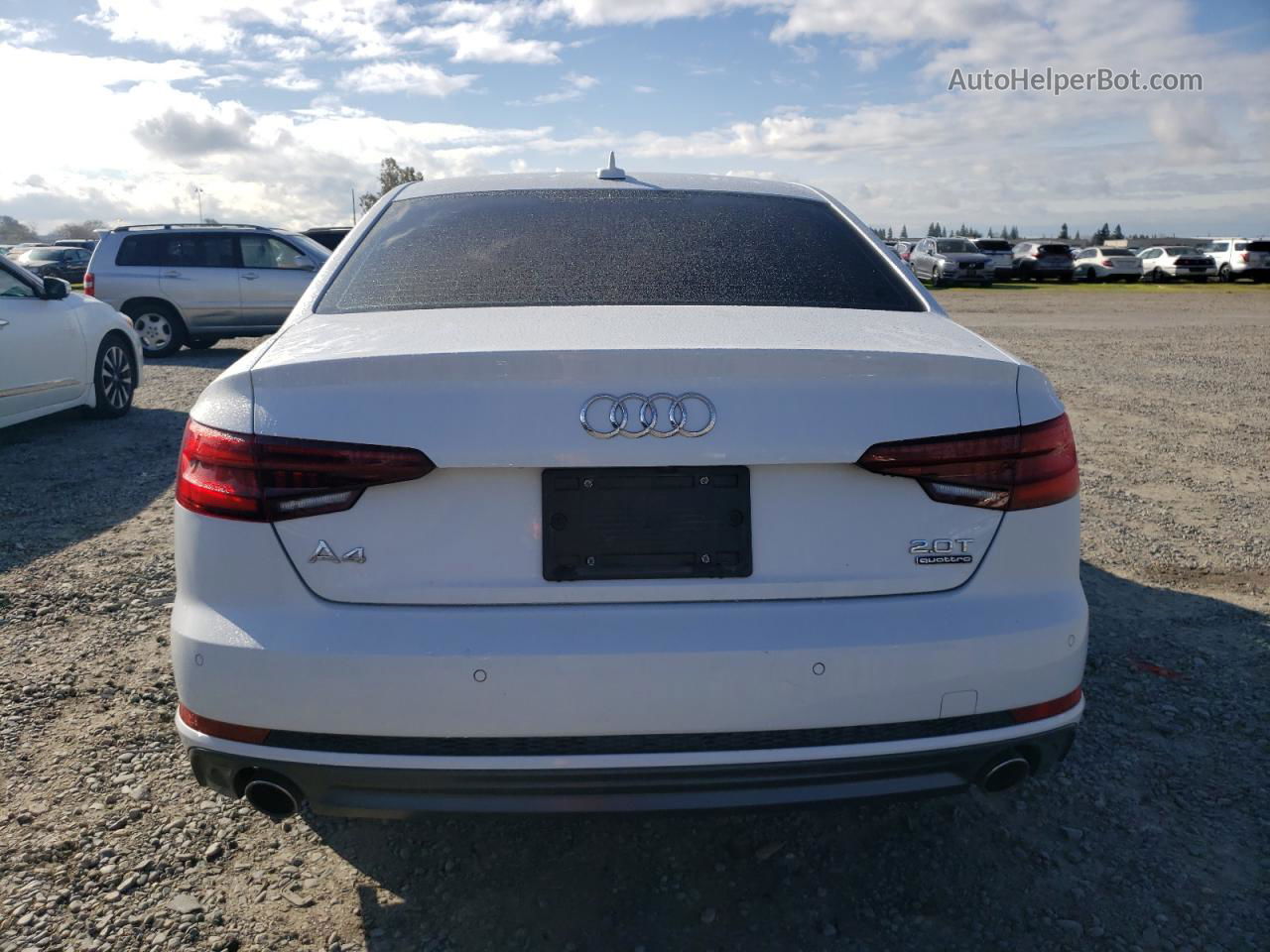 2018 Audi A4 Premium Plus White vin: WAUENAF45JA076927