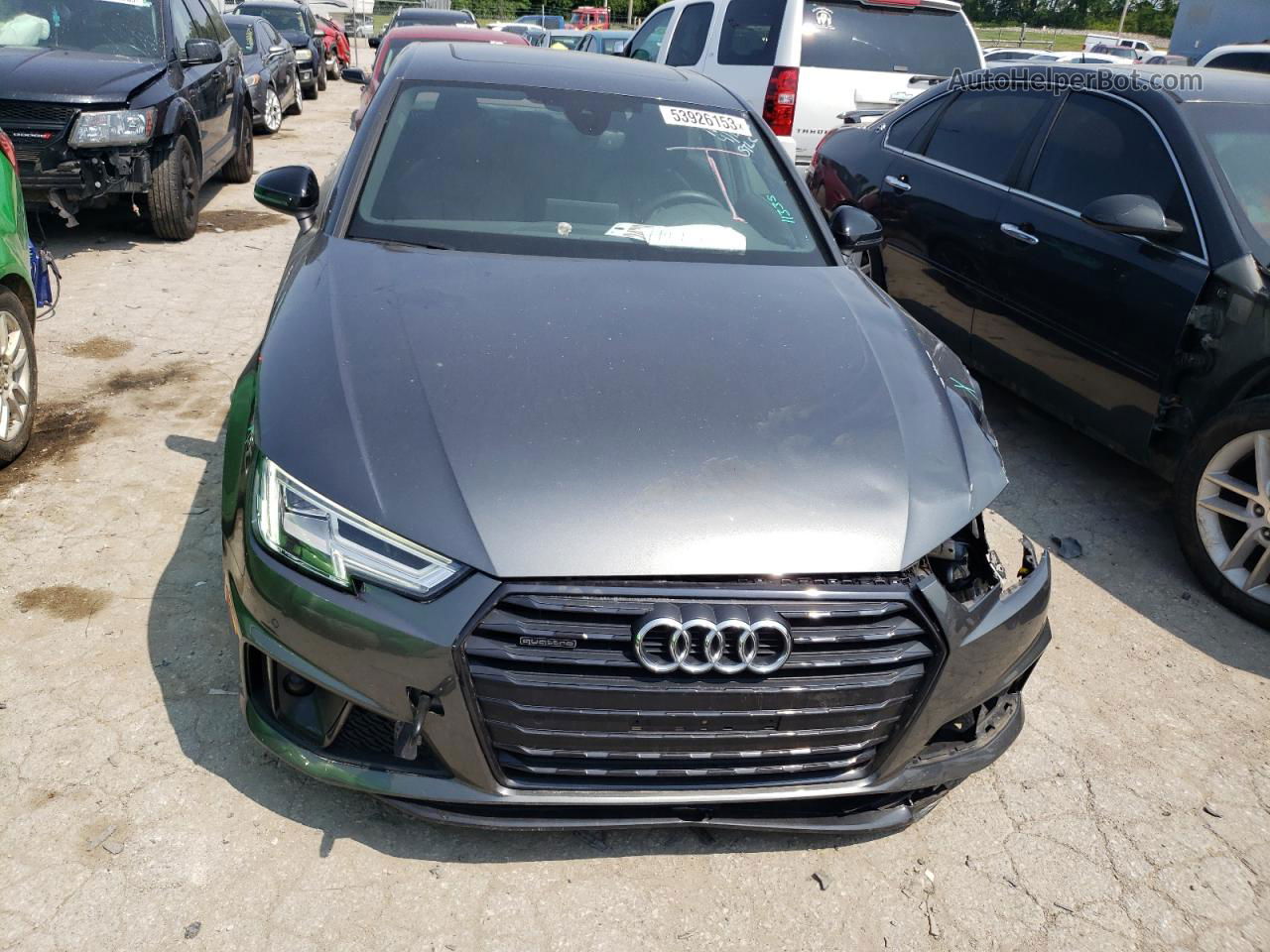 2019 Audi A4 Premium Plus Gray vin: WAUENAF45KA060762