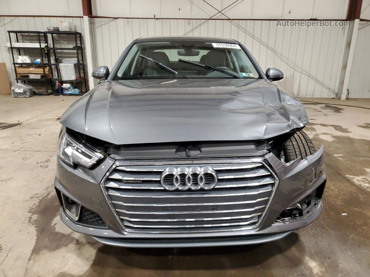 2019 Audi A4 Premium Plus Gray vin: WAUENAF45KA106994