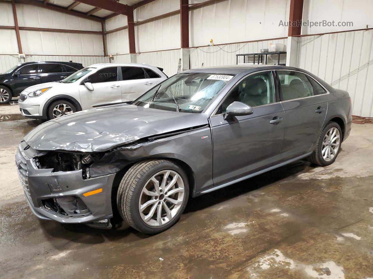 2019 Audi A4 Premium Plus Gray vin: WAUENAF45KA106994