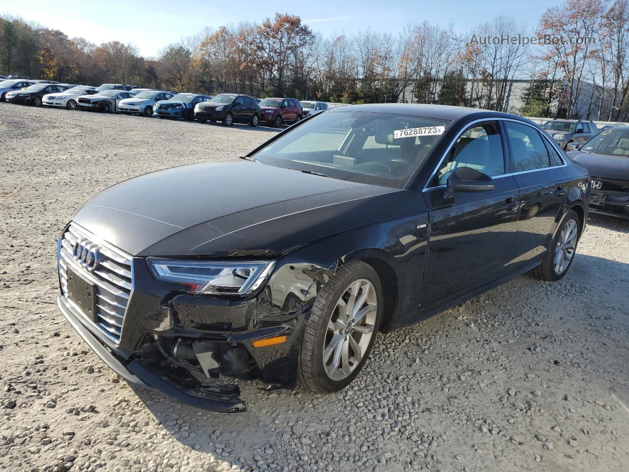 2019 Audi A4 Premium Plus Black vin: WAUENAF45KA108003