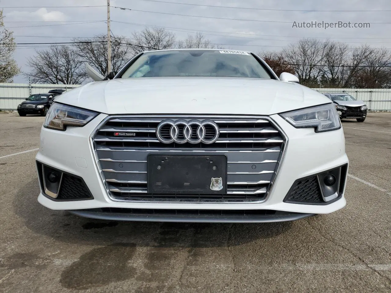 2019 Audi A4 Premium Plus White vin: WAUENAF45KN002756