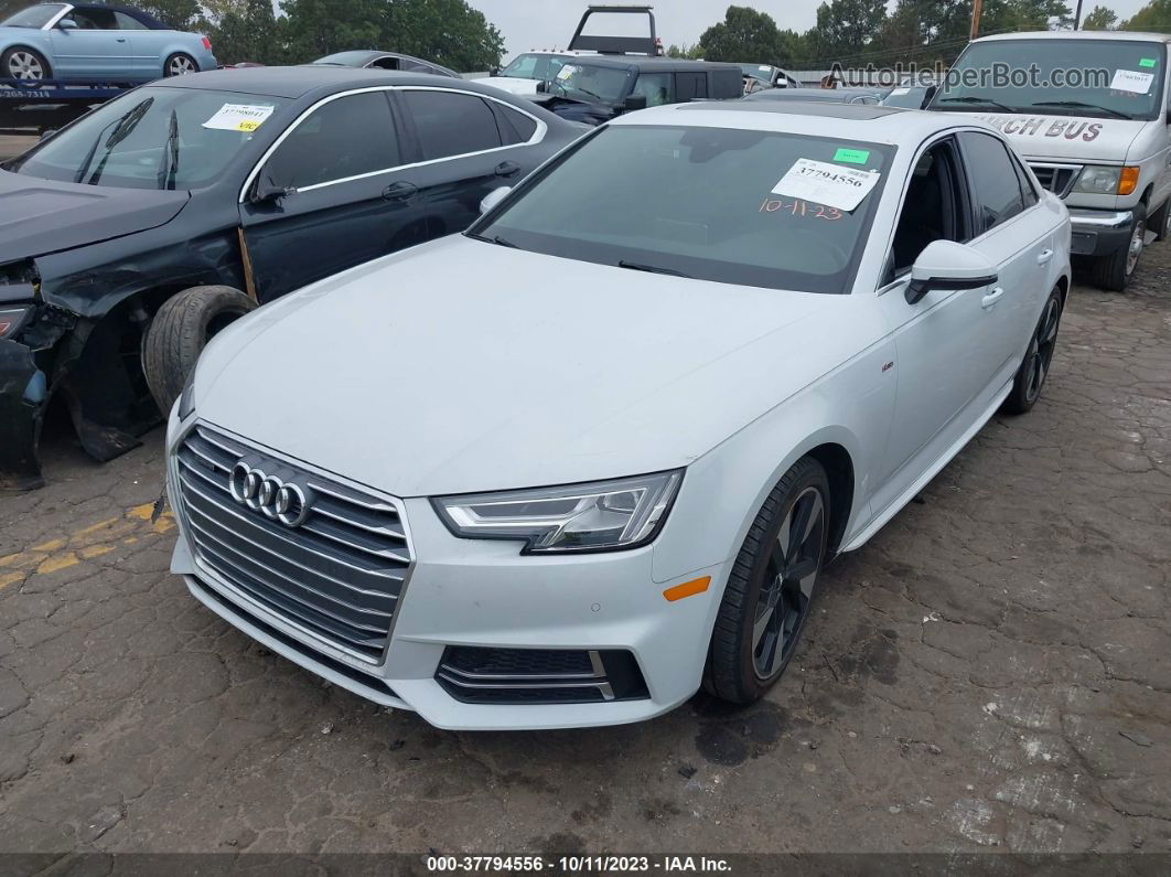 2017 Audi A4 2.0t Premium White vin: WAUENAF46HN006596