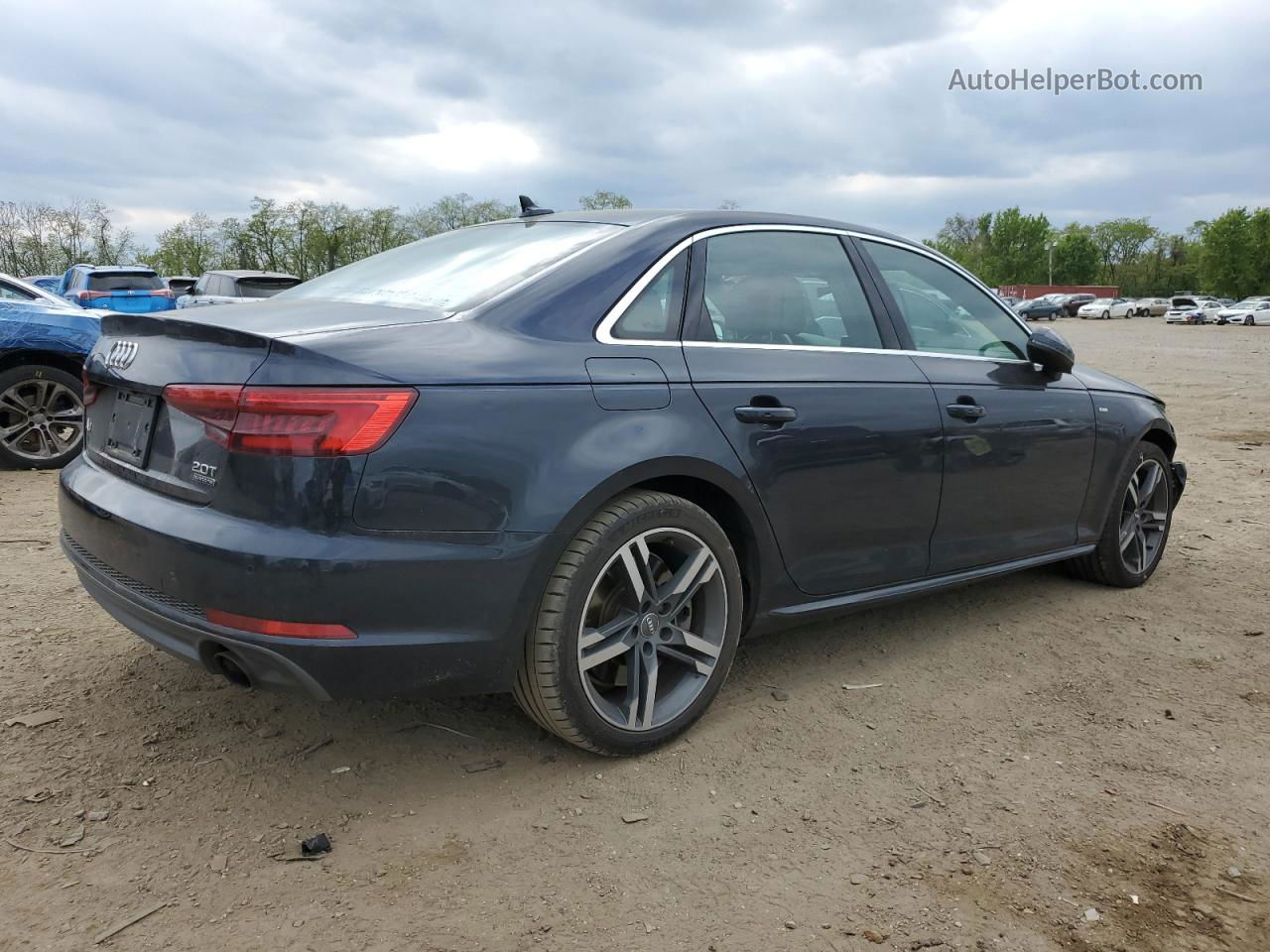 2017 Audi A4 Premium Plus Синий vin: WAUENAF46HN033569