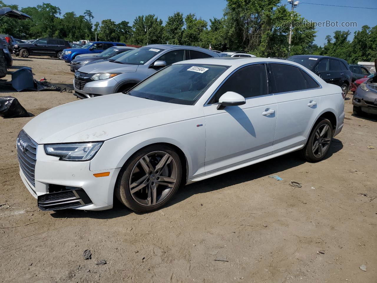 2018 Audi A4 Premium Plus White vin: WAUENAF46JN016583