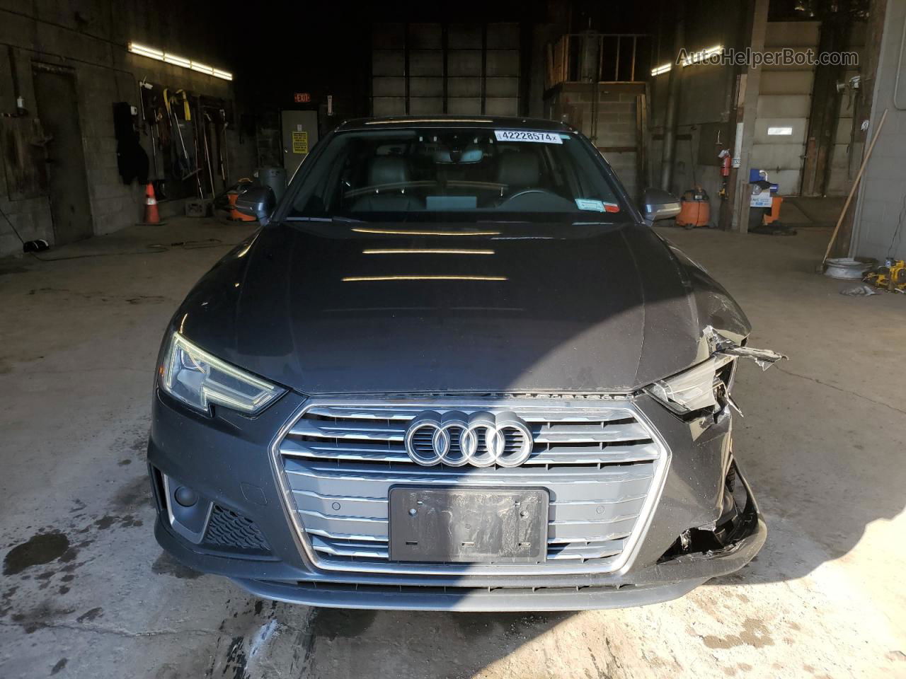 2019 Audi A4 Premium Plus Gray vin: WAUENAF46KA002868