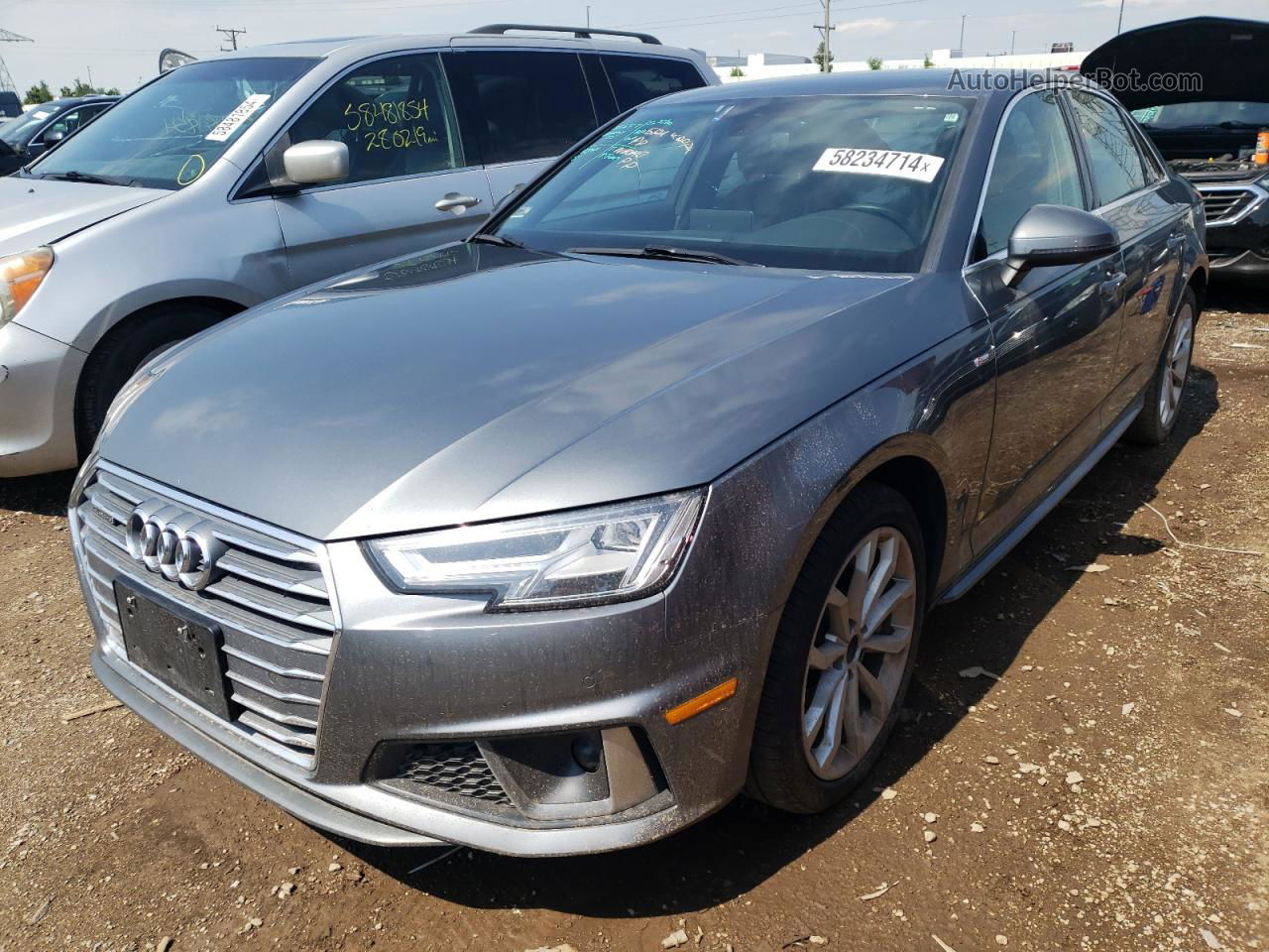 2019 Audi A4 Premium Plus Gray vin: WAUENAF46KA049186