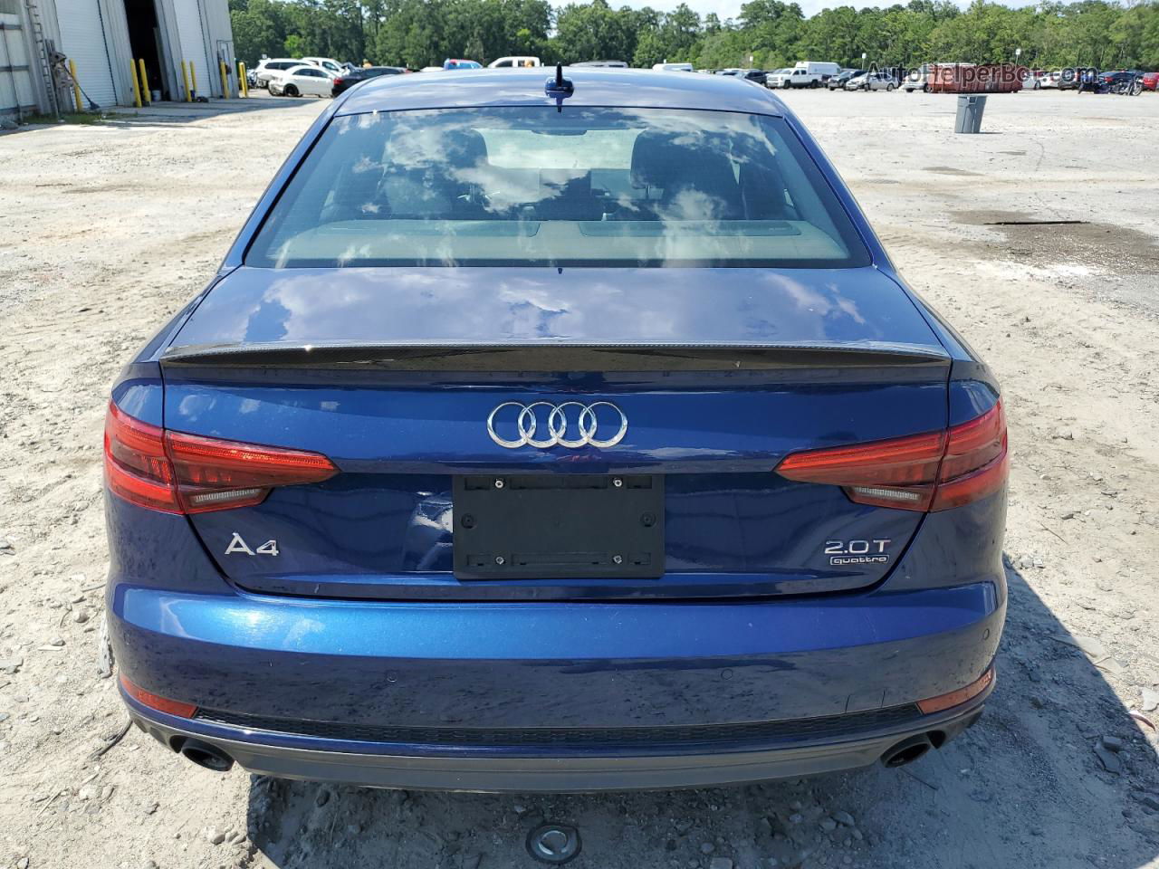 2017 Audi A4 Premium Plus Blue vin: WAUENAF47HA027139