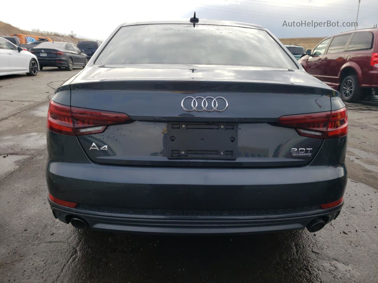 2018 Audi A4 Premium Plus Gray vin: WAUENAF47JA023369