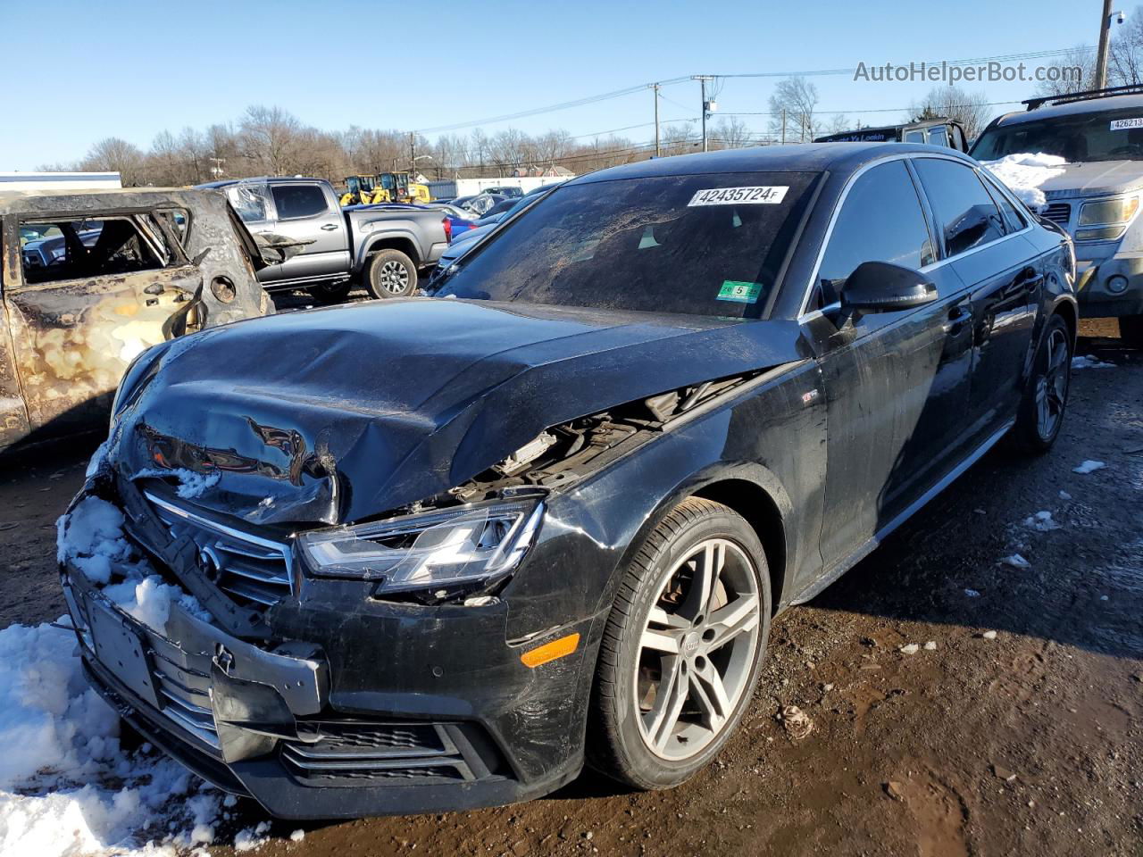 2018 Audi A4 Premium Plus Black vin: WAUENAF47JA058784