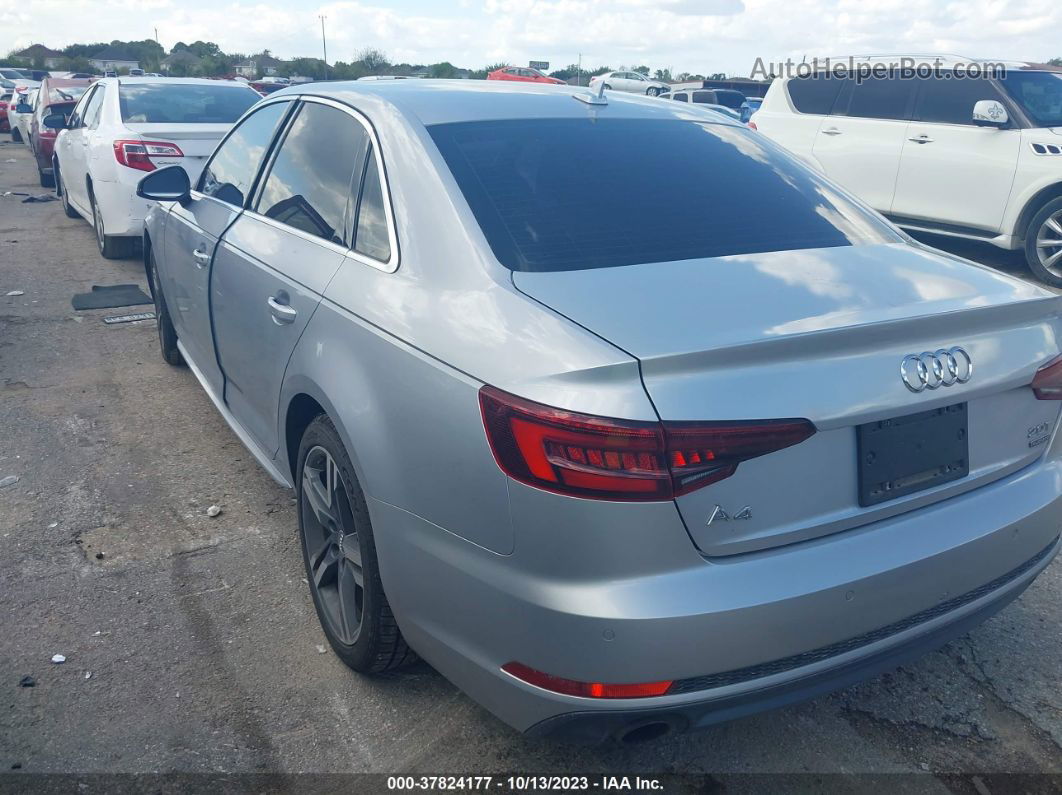 2018 Audi A4 2.0t Tech Premium/2.0t Premium Silver vin: WAUENAF47JA072457