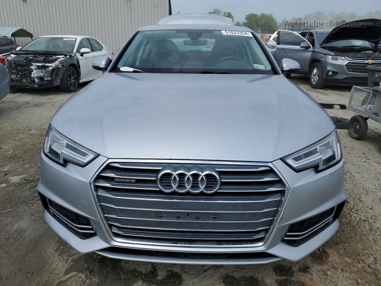 2018 Audi A4 Premium Plus Silver vin: WAUENAF47JA079375