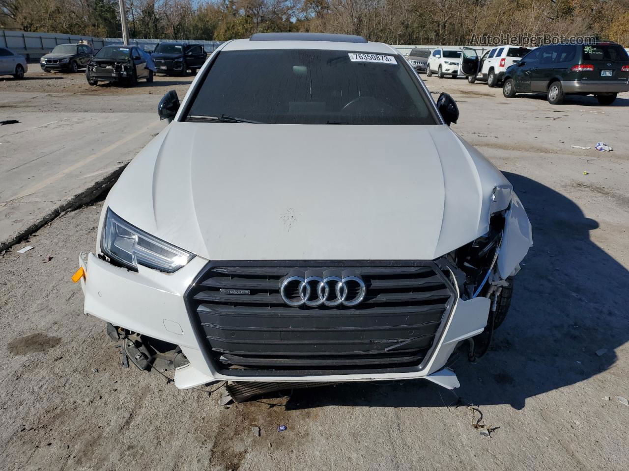 2018 Audi A4 Premium Plus White vin: WAUENAF47JA100189