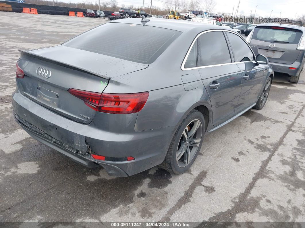 2018 Audi A4 2.0t Premium/2.0t Tech Premium Gray vin: WAUENAF47JA105070