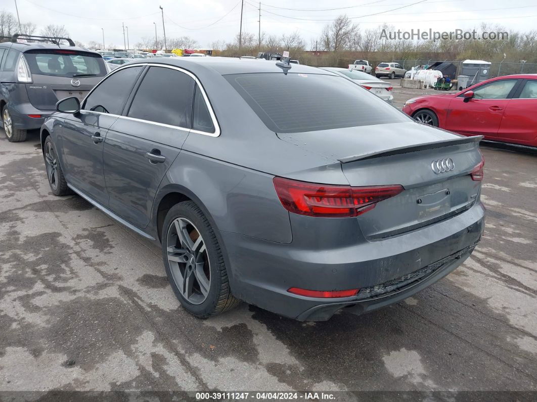 2018 Audi A4 2.0t Premium/2.0t Tech Premium Gray vin: WAUENAF47JA105070