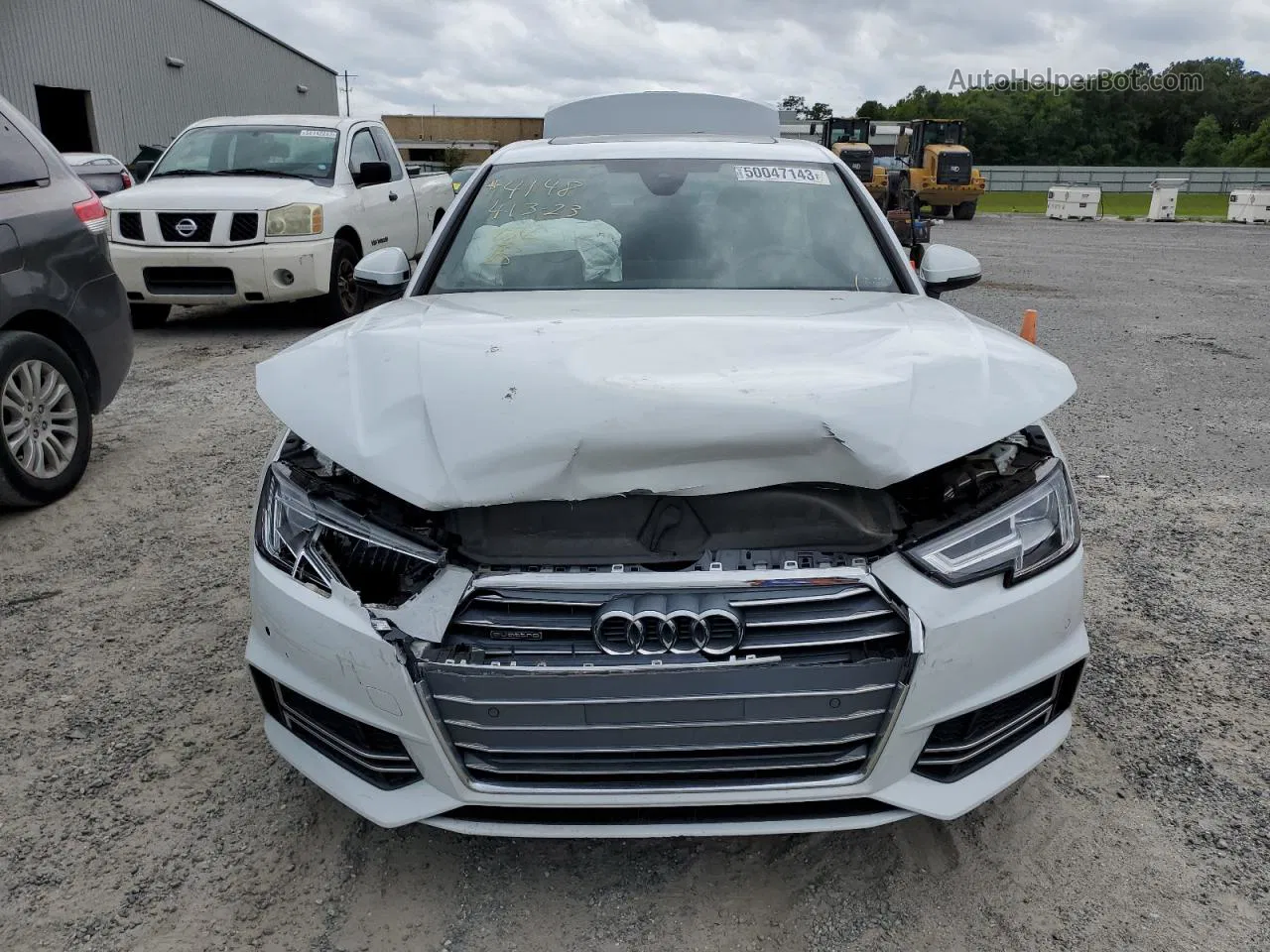 2018 Audi A4 Premium Plus White vin: WAUENAF47JA110933